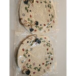 New Vintage Tulip Design Cord Chair Pads Seat Covers Americana Country Design...